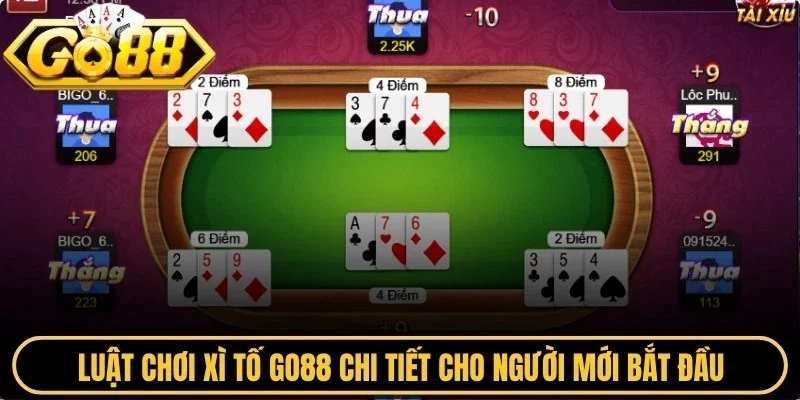 Luật chơi xì tố Go88 chi tiết cho người mới bắt đầu