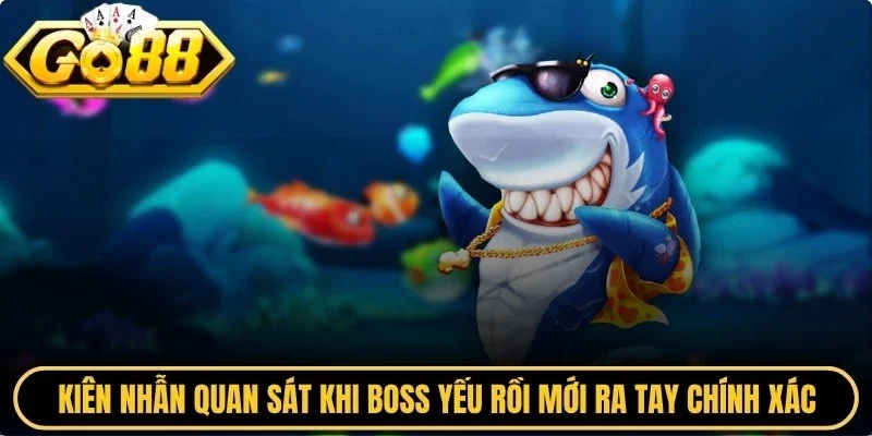 Kiên nhẫn quan sát khi boss yếu rồi mới ra tay chính xác