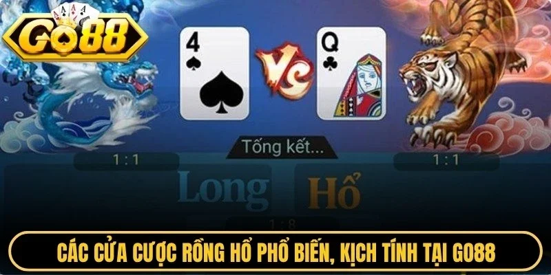 Các cửa cược rồng hổ phổ biến, kịch tính tại Go88
