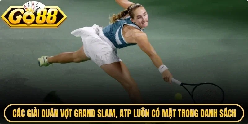 Các giải quần vợt Grand Slam, ATP luôn có mặt trong danh sách cược thể thao