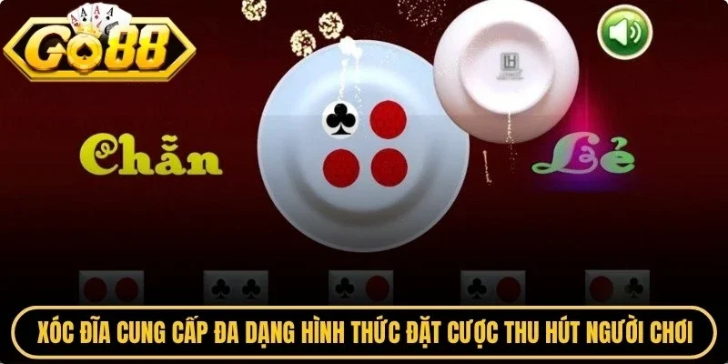 Xóc đĩa cung cấp đa dạng hình thức đặt cược thu hút người chơi